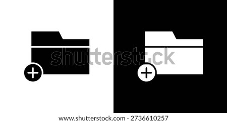 Add folder icons symbol for web and mobile filled vector isolated