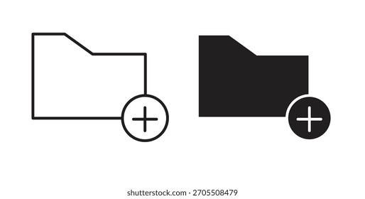 Agregar íconos de carpetas para usar Diseño web, logotipo. Ilustración de símbolos.