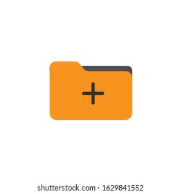 Add Folder. Simple Vector Color Icon.