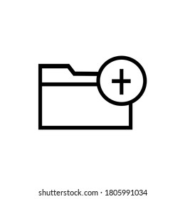 add folder thin linear vector icon for user interface designs of websites and mobile applications.