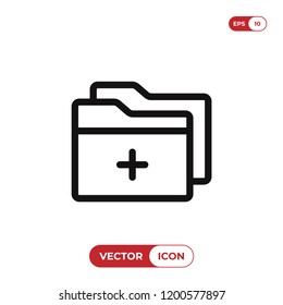 Add folder vector icon