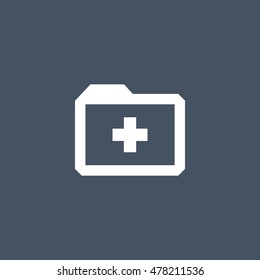 Add folder vector simple icon isolated