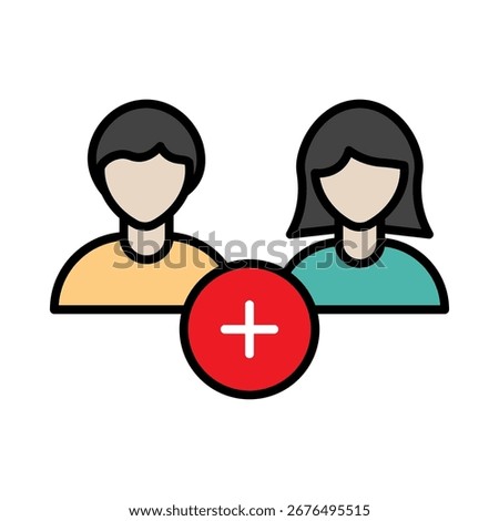 Add follower user plus icon