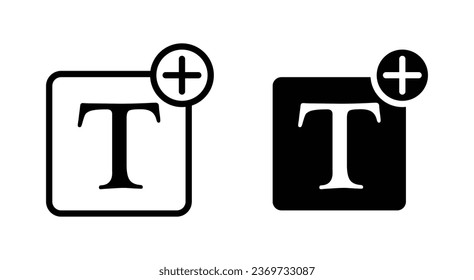 Add font icon set in black filled and outlined style. suitable for UI designs