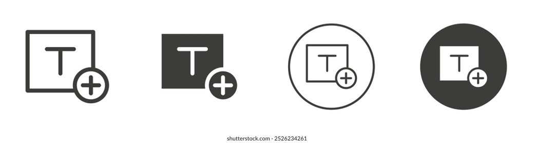 Add font icon Simple outline vector logo
