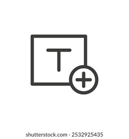 Add font icon Simple outline vector logo