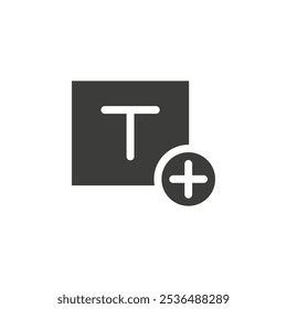 Add font icon simple vector symbol