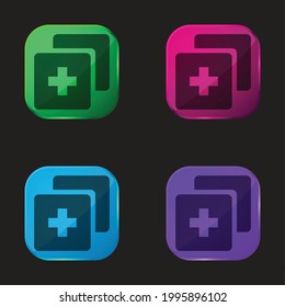 Icono de botón de cuatro colores