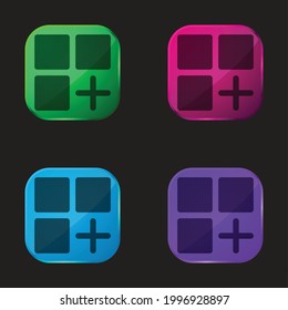 Icono de botón de cuatro colores