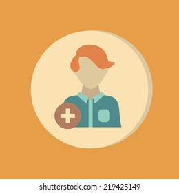 add friend avatar icon. man avatar