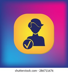 add friend avatar icon. man avatar
