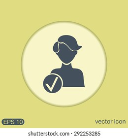 add friend avatar icon. man avatar