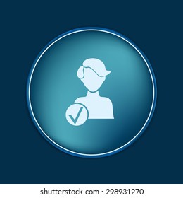 add friend avatar icon. man avatar
