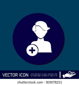 add friend avatar icon. man avatar