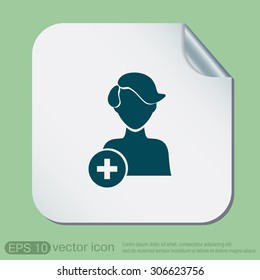 add friend avatar icon. man avatar