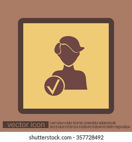 add friend avatar icon. man avatar
