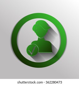 add friend avatar icon. man avatar