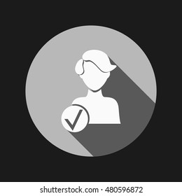 add friend avatar icon. man avatar