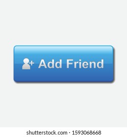 Add friend button vector illustration.