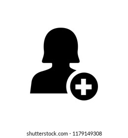 add friend female icon symbols vector