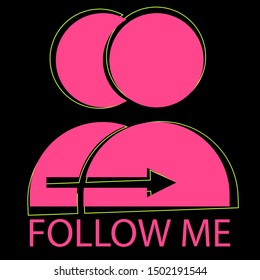 add friend or follow icon vector. Eps 8