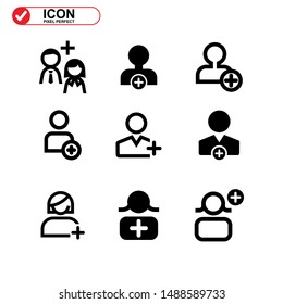 add friend icon isolated sign symbol vector illustration - Collection of high quality black style vector icons
