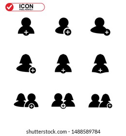 add friend icon isolated sign symbol vector illustration - Collection of high quality black style vector icons
