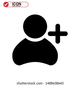 add friend icon isolated sign symbol vector illustration - high quality black style vector icons
