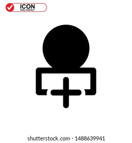 add friend icon isolated sign symbol vector illustration - high quality black style vector icons
