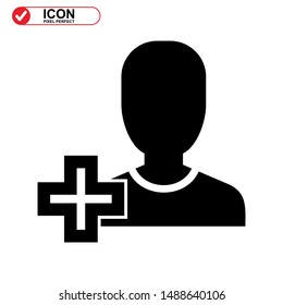 add friend icon isolated sign symbol vector illustration - high quality black style vector icons
