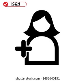 add friend icon isolated sign symbol vector illustration - high quality black style vector icons
