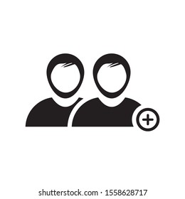 Add friend icon. Social Media icon
