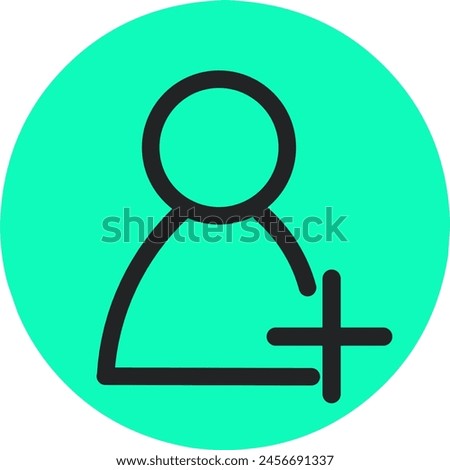 add friend icon symbol, add user icon vector isolated.stock vector