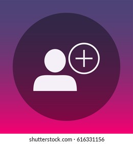 Add friend icon vector