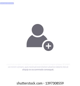 add friend icon. Vector Eps 10. Lorem Ipsum Flat Design 