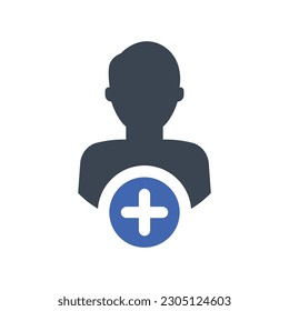 Icono de adición de amigo, Vector Graphics