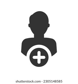 Icono de adición de amigo, Vector Graphics