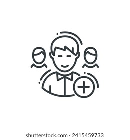 Add a friend icon, vector illustration