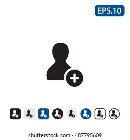 Add friend icon. Vector illustration.