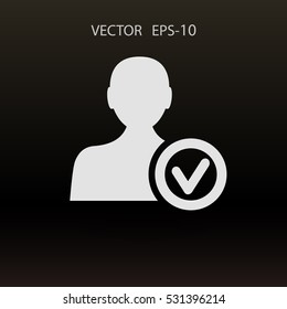 add friend icon. vector illustration