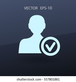 add friend icon. vector illustration