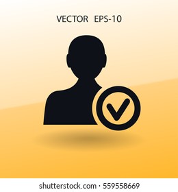 add friend icon. vector illustration