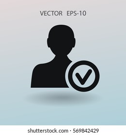 add friend icon. vector illustration