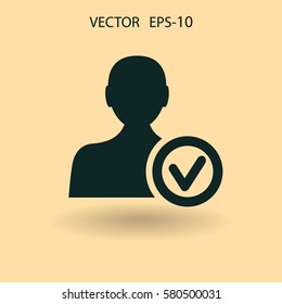 add friend icon. vector illustration