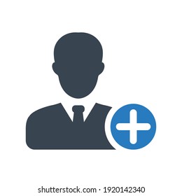 Add friend icon.new,manager (vector illustration)