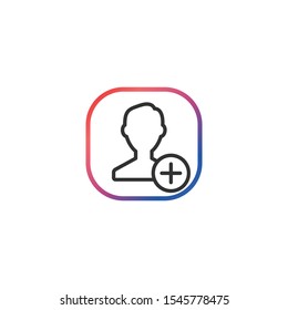 Add Friend  - Line Vector Icon