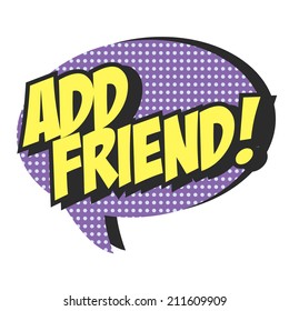 add friend pop art background, illustration in vector format
