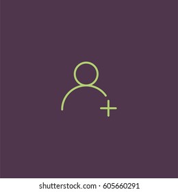 Add friend social media icon. Add user account vector