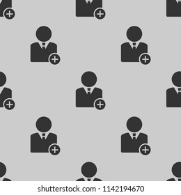 add friend, user, businessman icon vector, can be used for web and mobile design seamless pattern