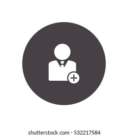 add friend, user, businessman icon vector, can be used for web and mobile design